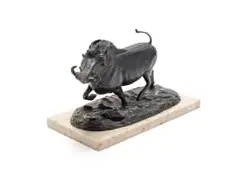 Robert Glen, Warthog, 1976, bronze, on a marble base