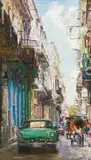 Manuel Perez Marrero, Havana Street Scene, oil on canvas