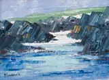 Frances Macdonald, Sailing by Iona, oil on canvas