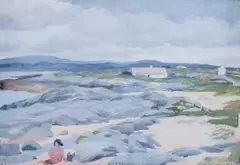 Stephen Bone, The Strand, Mannin Bay, 1929, gouache on board