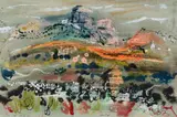 John Piper, Garn Fechan (Pembrokeshire), 1974, gouache on paper