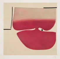 Untitled (Abstract in Red) by Victor Pasmore, 1982, colour etching and aquatint on paper, offered Oct 2025