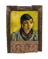 Irma Stern, Malay (Black Headdress), 1946, oil on canvas