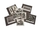 Chittaprosad Bhattacharya, Without Fairytales, portfolio, 1956, linocuts on paper laid down to portfolio backing