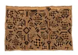Plush fabric/ Kasaai Velvet by Shoowa Peoples Unrecorded artist, raffia, sold Feb 2025
