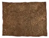 Plush fabric/ Kasaai Velvet by Shoowa Peoples Unrecorded artist, raffia, sold Feb 2025