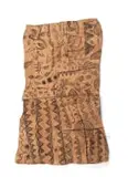 Pongo (barkcloth) by Mbuti Peoples Unrecorded artist, fig bark loincloth with geometric patterns and scenes depicting humans, animals and stars in natural pigments, sold Feb 2025