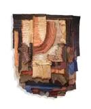 Susqya Eline Williams, Unititled (Abstract), mixed media with grass and hide