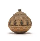 Reuben Ndwandwe, Ukhamba basket with lid, 1990, woven ilala palm