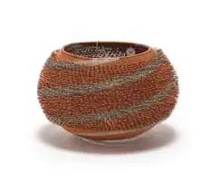 Gcinani Duma, A Threads of Africa copper and silver wire bowl, 2018, copper and silver wire