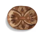Kelefi Zimona, Modern Yei tray, 1986, Hyphaene petersiana palm for wrapping over the core and Cocculus hirsutus vine for the inner core with 'Swallow’s Tail' design