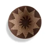 Shambyu carrying basket, circa 1990 by Shambyu Peoples Unrecorded artist, Hyphaene petersiana palm for binding material and Eragrosti pallens grass for inner core with 'Forehead of the Zebra' de, sold Feb 2025