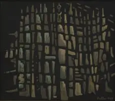 Alexis Preller, Abstract Composition, oil on sandpaper laid down on board