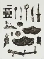 Bevan de Wet, Fragments of a Forgotten History III, 2011, etching on paper