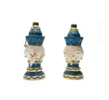 Lamp bases with elephant decoration, two by Ardmore Ceramic Studio, painted and glazed ceramic, sold Jan 2026
