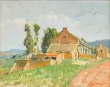 Terence McCaw, Farm Near Genadendal, oil on canvas laid down on board