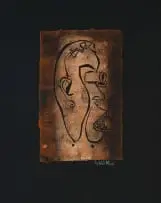 Sidney Goldblatt, Abstract Head, oil on paper