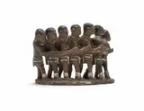 Noria Mabasa, Traditional dancers, hand-painted ceramic