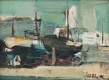 Sidney Goldblatt, Fishing Trawlers, oil on board
