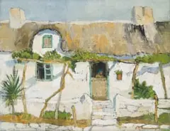 Cottage by Piet Kannemeyer, oil on board, sold Jan 2026
