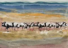 Gordon Vorster, Wildebeest, ink on paper