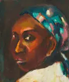 Kenneth Baker, Portrait of a Woman, oil on board