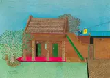Clifford Mpai, House, 1985, colour pencil on paper