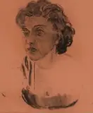 Jean Welz, Portrait of a Woman, charcoal on card