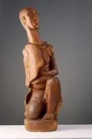 Kneeling Female Figure by Noria Mabasa, carved and patinated wood, sold Jan 2026