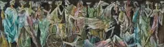 Ernest Ullmann, Roman Figures, mixed media on paper