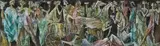 Ernest Ullmann, Roman Figures, mixed media on paper