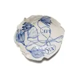 Ruan Hoffmann, You/me with blue flowers, 2007, painted and glazed ceramic