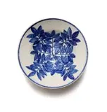 Ruan Hoffmann, Large bowl with blue leaf motif, painted and glazed ceramic