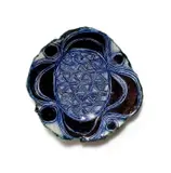 Ruan Hoffmann, Bowl with woven pattern in blue and white, 2011, painted and glazed ceramic