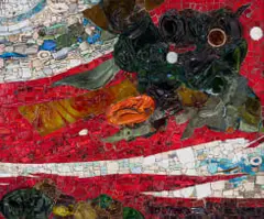 Armando Baldinelli, Mosaic Mural, mosaic with stone and glass