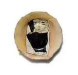 Ruan Hoffmann, Bowl with sleeping figure, 2000, painted and glazed ceramic