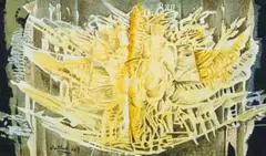 Alexis Preller, Phoenix Rising, 1964, oil on canvas laid down on panel