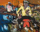 Ephraim Ngatane, Untitled (Seated Figures)