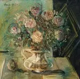 Christo Coetzee, Still Life with Roses and Pear, oil on board