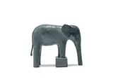 Guy Du Toit, Elephant Standing on a Block, 2017, bronze with a grey patina