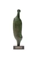 Standing Figure by Edoardo Villa, 1977, bronze with a green patina, on a wooden base, sold Nov 2025
