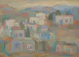 May Hillhouse, Landscape with Cottages