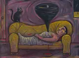 Norman Catherine, Sleeping, oil on canvas