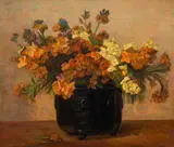 Frans Oerder, Flowers in a Pot, oil on canvas