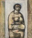 Robert Hodgins, My Mother, 1958, oil on board