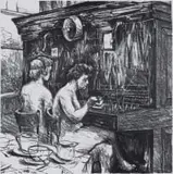 William Kentridge, Exchange, lithograph on paper