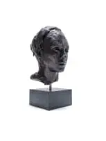 Lionel Smit, Small Malay Girl, 2010, bronze with a dark brown patina, on a painted steel base