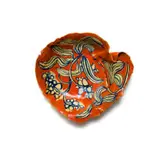 Ruan Hoffmann, Bowl in blue and orange with botanical motif, 2011, painted and glazed ceramic