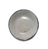 Ruan Hoffmann, Plate in grey with blue rim, 2004, glazed earthenware