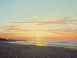 Walter Meyer, Beach at Sunset, 2003, oil on canvas